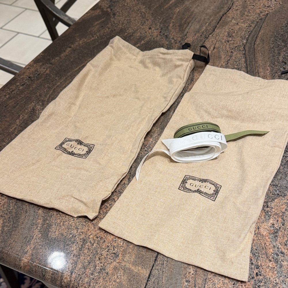 Gucci Shoe Dust Bags & Ribbons